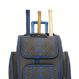 Heavy Duty Cricket Kit Bag Spacious Sports Gear <b>Backpack</b> with Bat Holder Shoe Compartment and <b>Wheels</b> - Product Image 2
