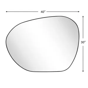 Irregular Shape Glass <b>Wall</b> Mirror Minimalist Abstract Design for Living Room Home Decor Single Piece - Product Image 2
