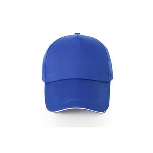 Casquette de baseball en coton blanc avec passepoil noir, impression de logo personnalisée, chapeau de sport réglable à fermeture snapback pour hommes et femmes, visière décontractée anti-soleil - Product Image 6