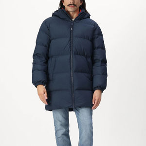 Parka longue noire à capuche OEM Heavy Best Bubble, manteau matelassé brillant personnalisé pour homme, confortable, avec logo personnalisé - Product Image 6