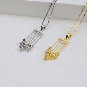 S925 <b>Silver</b> Long Tassel Women's DIY Accessories New 5-Bead Multi Bead <b>Earring</b> Pendant <b>Pearl</b> Inlay Empty Fashion Dangle <b>Earrings</b> - Product Image 5