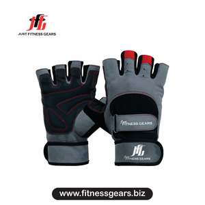 2026 Half Finger Leather Gym Gloves Adjustable Wrist <b>Strap</b> Weight Lifting Unisex - Product Image 2