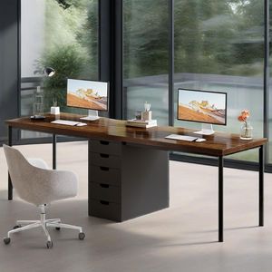 Scrivania da Ufficio Moderna e Semplice a 5 Cassetti, Extra Lunga 78,7 Pollici, per Due Persone, con 5 Cassetti - Product Image 5