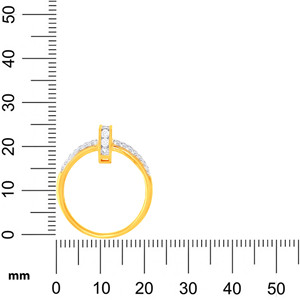 Bague croisée multi-rangs en or jaune de haute qualité avec diamants pour femme, alliance de luxe tendance, bijoux fins en gros - Product Image 3