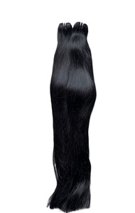 Extensions de cheveux vierges indiens Remy, ondulés profonds, pré-bouclés, noirs, style 1 - Product Image 2