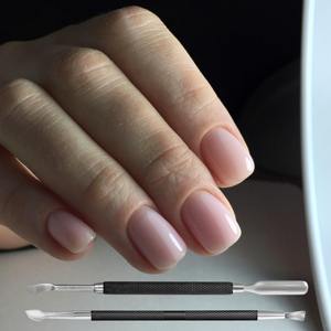 Set de Cuidado de Uñas de Acero Inoxidable 4 en 1 de 2 Piezas, Empujador de Cutículas, Cortador, Raspador, Pelador, con Estuche de Viaje Rosa, Manicura de Doble Punta - Product Image 1