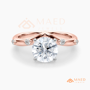 Rose Gold Round Moissanite Solitaire Ring Lab Grown Diamond Bridal Jewelry Women USA Anniversary <b>Gift</b> - Product Image 6