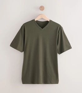 Camiseta Deportiva con Cuello en V, 100% Algodón, Logotipo Personalizado, Corte Regular, para Hombre y Mujer, Alta Calidad, Ecológica, Servicios OEM - Product Image 1