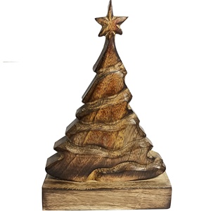 Venta al por mayor Artículo decorativo para el hogar Diseño EW Artesanía India Metal y madera Árbol de Navidad Decoraciones colgantes Acabado - Product Image 5
