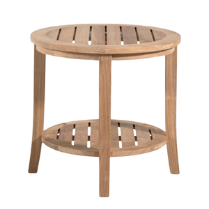 Mesa de Centro Redonda Resistente, Mesa de Centro Redonda Natural para Patio, Muebles de Exterior e Interior, Mesa de Centro con Acabado Natural - Product Image 3