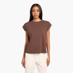 T-shirt d'été pour femme à manches courtes en jersey ample, col rond, couleur unie, 100 % coton, style streetwear, nouvelle collection, vente chaude - Product Image 1