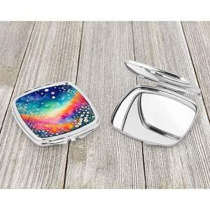 Colorido Gypsophila compacto viaje maquillaje espejo plegable diseño de mano regalo para mujeres y niñas - Product Image 3