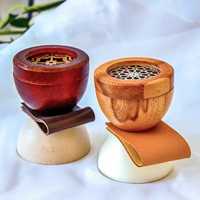 Quemador de Incienso Religioso de Madera de Acacia, Diseño Moderno 2026, Regalo Festivo para el Ramadán y el Eid, Mubkhar Árabe Pulido, Ecológico