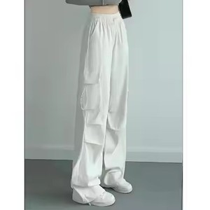 Pantalon de travail pour femmes, taille haute, protection solaire, amincissant, en soie glacée, coupe large - Product Image 6
