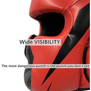 Équipements de protection de qualité supérieure, vêtements de sport d'intérieur, protections de tête de boxe, casques de sparring en cuir PU personnalisés - Product Image 5