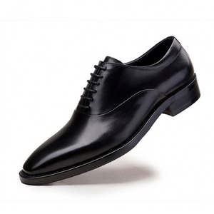 Mocasines Hechos a Mano para Hombre, de Cuero Genuino, para Oficina, Negocios, Uso Diario, Aumentan la Estatura, Calzado Informal para Exteriores, Zapatos Negros - Product Image 3