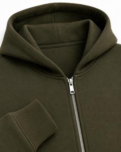 Fabrication sur mesure ODM, sweat à capuche zippé en polaire pour homme de qualité supérieure |   Sweat à capuche chaud et élégant en spandex/coton avec poche pour l'hiver - Product Image 4