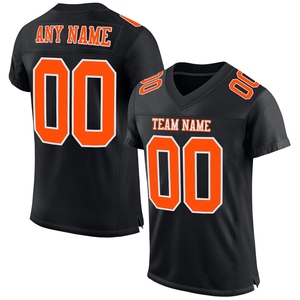 Vente en gros directe OMMIZ INDUSTRY Maillot de football authentique personnalisé en maille blanc-noir - Product Image 4