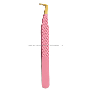 <b>Professional</b> Women's Stainless Steel Eyebrow Extension Eyelash Tweezers Pointed Volume Fiber Beauty Tool Specialist Manufacturer - Product Image 1