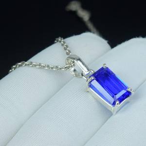 Colgante de Tanzanita Azul Natural, Collar de Plata de Ley 925, Piedra Preciosa de Nacimiento de Diciembre, Regalo - Product Image 4