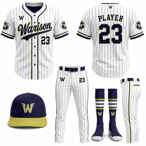 Customized Baseball Jersey And Pant Kit With Socks And Caps Solid White Color Unisex Softball Training Uniform Set - Product Image 2