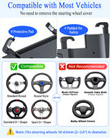Organisateur 2-en-1 pour volant et espace entre les sièges de voiture, support d'ordinateur portable en PVC avec porte-téléphone, porte-gobelet et compartiments de rangement