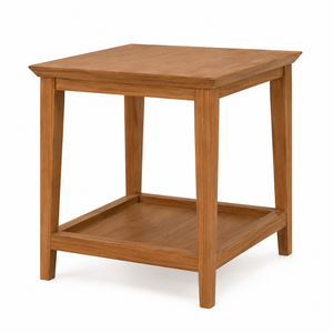 <b>Round</b> <b>Solid</b> Teak <b>Wood</b> <b>Dining</b> <b>Table</b> Open Lower Shelf Eco-Friendly Durable Waterproof Scandinavian Modern Design for Home Hotel - Product Image 2