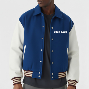 เสื้อแจ็คเก็ตวาร์ซิตี้แฟชั่นราคาส่งถูกสำหรับผู้ชาย ปักโลโก้แบบเชนิลล์ตามสั่ง เสื้อแจ็คเก็ตเบสบอลสไตล์วิทยาลัย - Product Image 1