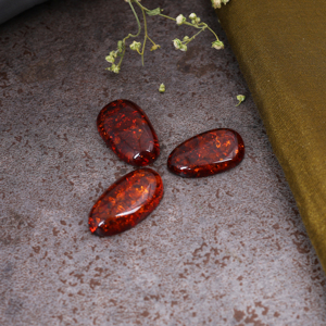 Red <b>Amber</b> Oval Cabochon Natural Cherry <b>Amber</b> Loose Gemstone Smooth Flatback Stone For Handmade Jewelry Making <b>Rings</b> Pendant - Product Image 3