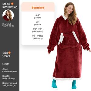 Sweat-shirt à capuche surdimensionné avec poche, couverture portable pour adultes et femmes - Product Image 2