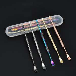 Ensemble de pousse-cuticules portable en acier inoxydable à double tête coloré, facile à utiliser, avec ouverture large pour manucure et pédicure - Product Image 2