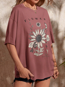 เสื้อยืดแขนสั้นผู้หญิงไซส์ใหญ่ลายบาติก พิมพ์โลโก้ได้ ผ้าฝ้าย 100% ระบายอากาศดี เป็นมิตรกับสิ่งแวดล้อม ราคาถูก รับผลิตแบบ OEM ขายส่ง - Product Image 3