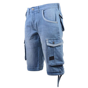 Shorts en jean personnalisés avec strass pour hommes, shorts en jean élégants et ornés - Shorts de mode streetwear haut de gamme pour l'été - Product Image 2