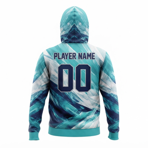 Sudadera con Capucha Extra Grande Personalizada de Algodón con Diseño Personalizado, Nombre del Jugador, Impresión Digital y Adornos de Diamantes de Imitación - Product Image 2