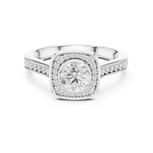 แหวนทองคำ 14K โรสโกลด์ ประดับเพชรทรงกลมเพาะเลี้ยงในห้องปฏิบัติการ สำหรับผู้หญิง สวมใส่ได้ทุกวัน |   เพชรที่เพิ่งเพาะเลี้ยง - Product Image 2