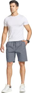 High Quality 100% Cotton <b>Mens</b> <b>Shorts</b> Soft Canvas Fabric Relaxed Fit <b>Lounge</b> Sports Running Comfortable Breathable Quick Dry Front - Product Image 2