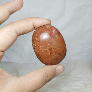 Wholesale 45x35x15mm Natural Red Jasper Palm Stone Gemstones High Quality Indonesian Healing <b>Crystals</b> Polished Handicrafts - Product Image 4
