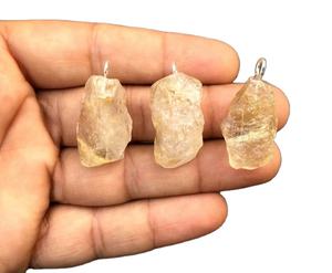 Top Qualité Naturel Doré Rutile Non Traité Pierre Précieuse Brute 3 Pièces 92.5 En Argent Sterling À La Main Pendentif En Gros - Product Image 1