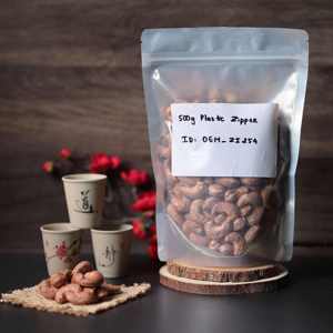 ISO Certified 500g Organic Buttery Salty Flavor Vietnam Customizable Grade Roasted Premium Cashew <b>Nuts</b> with Plastic Zipper Bag - Product Image 2
