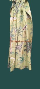 Robe Kaftan Midi Femme Imprimé Safari Vert Sauge 100% Coton Confort Sans Effort Col en V Écologique Respirante Taille Haute - Product Image 6