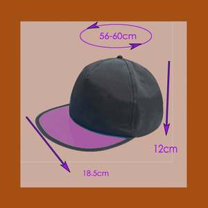 Gorras de Hip Hop Personalizadas con Logotipo, Gorra de 5 Paneles a la Moda con Visera de PVC Transparente - Product Image 2
