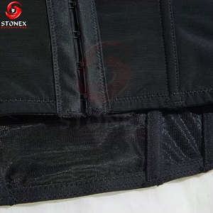 Soutien-gorge de sport à maintien élevé pour femme, bretelles réglables, respirant, en polyester, haut de fitness noir uni, services OEM - Product Image 4