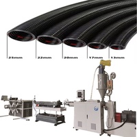 Mesin Ekstrusi Pipa Bergelombang Otomatis Fullwin HDPE/LDPE/PP/PC/PVC/PE/PU Sekrup Tunggal Terkontrol PLC Rasio Ekstrusi 30:1 L/D 50kW