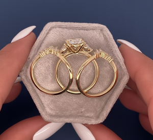 Anillo de Compromiso con Diamante Cultivado en Laboratorio de 2.80CT, VVS2 F, Certificado IGI, Corte Ovalado, Halo, Conjunto Nupcial, Oro Blanco, Venta al Por Mayor - Product Image 2