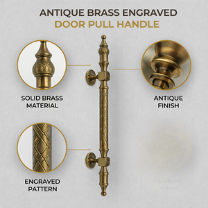 มือจับประตูทองเหลืองสไตล์โมเดิร์น Sentinel |   มือจับประตูทางเข้าแบบสถาปัตยกรรมลายสลักสลับกัน |   ประตูตกแต่งหรูหราสำหรับโรงแรม - Product Image 5