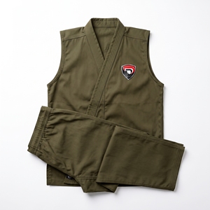 Uniforme de Judo Dumela Verde Oliva, Ropa Duradera para Artes Marciales, para Entrenamiento, Unisex - Product Image 1