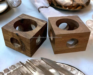 Anneau de serviette en bois de qualité supérieure, best-seller, fait main, décoration de table à manger pour la maison et la cuisine - Product Image 4