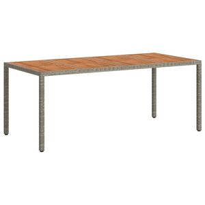 Table de jardin en polyrotin gris 74,80 x 35,43 x 29,53 po – Ensembles de jardin élégants - Product Image 5