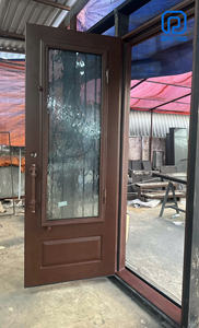 Puerta de Entrada de Hierro Forjado con Motivo de Estrella Arquitectónica 2026, Puerta Frontal de Seguridad Decorativa de Lujo Personalizada para Exteriores de Villas - Product Image 5