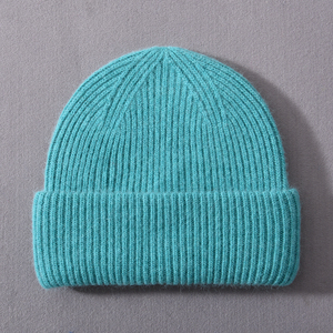 Latest Design Customized Logo Fashion Pom Pom Stylish Knitted Jacquard Headwear Beanies Breathable Stretch Waistband Beanie - Product Image 2